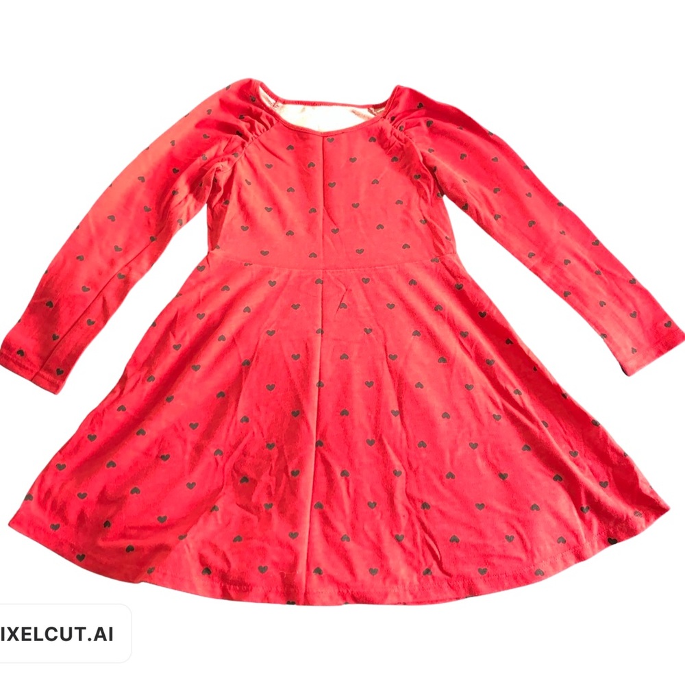 Children’s Place Red Dress With Black Hearts